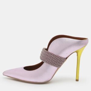 Malone Souliers Mara Size 39 Metallic Purple Leather Mules